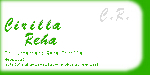 cirilla reha business card